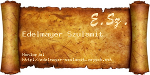 Edelmayer Szulamit névjegykártya